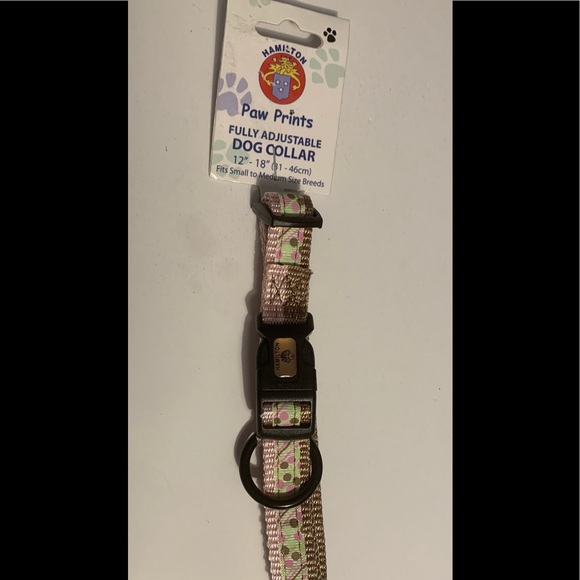 NEW Sz S to M Hamilton Paw Prints Adjustable Dog Collar - Picture 4 of 4